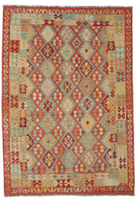 174X248 Tappeto Orientale Kilim Afghan Old Style Rosso Scuro/Marrone (Lana, Afghanistan) Carpetvista