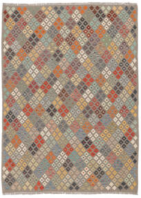 Kelim Afghan Old Style Vloerkleed 179X242 Bruin/Donker Geel Wol, Afghanistan Carpetvista