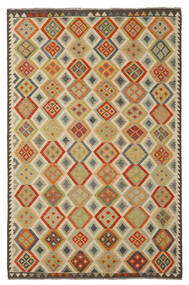  Kilim Afghan Old Style Rug 207X305 Wool Brown/Black Carpetvista