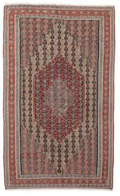 148X245 Kilim Senneh Fine Rug Oriental Brown/Dark Red (Wool, Persia/Iran) Carpetvista