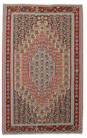  Oriental Kilim Senneh Fine Rug 150X244 Brown/Dark Red Wool, Persia/Iran Carpetvista