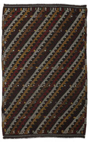208X324 Alfombra Kilim Vintage Oriental Negro/Marrón (Lana, Persia/Irán) Carpetvista