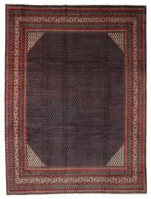  Sarouk Mir Rug 274X360 Persian Wool Black/Dark Red Large Carpetvista
