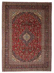 Keshan Rug Rug 253X350 Dark Red/Black Large Wool, Persia/Iran Carpetvista