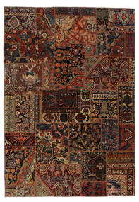  Patchwork - Persien/Iran 162X230 Vintage Persiano Tappeto Di Lana Nero/Rosso Scuro Carpetvista
