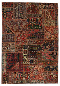  Patchwork - Persien/Iran 162X231 Vintage Persan Tapis De Laine Noir/Rouge Foncé Carpetvista