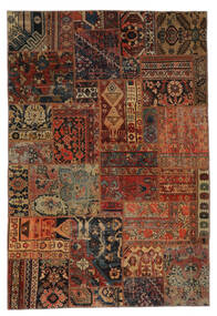 絨毯 ペルシャ Patchwork - Persien/Iran 158X232 茶色/ブラック (ウール, ペルシャ/イラン)