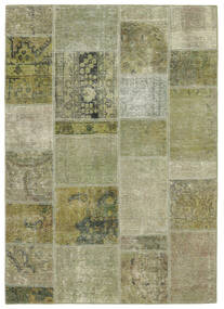 143X200 絨毯 Patchwork - Persien/Iran モダン ダークグリーン/ダークイエロー (ウール, ペルシャ/イラン) Carpetvista