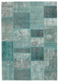  Patchwork - Persien/Iran 141X200 Vintage Persian Wool Rug Green/Dark Teal Small Carpetvista