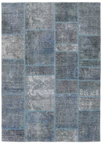 142X200 Tappeto Patchwork - Persien/Iran Moderno Blu Scuro/Grigio Scuro (Lana, Persia/Iran) Carpetvista