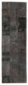  Patchwork - Persien/Iran 78X253 Vintage Perzsa Gyapjúszőnyeg Fekete/Sötétszürke Kicsi Carpetvista