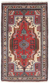 絨毯 ペルシャ ハマダン 60X100 ダークレッド/ブラック (ウール, ペルシャ/イラン)