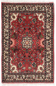  63X96 Asadabad Teppe Svart/Mørk Rød Persia/Iran 