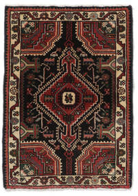 61X84 Dywan Hamadan Orientalny Czarny/Ciemnoczerwony (Wełna, Persja/Iran) Carpetvista