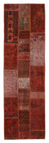 絨毯 Patchwork - Persien/Iran 78X254 廊下 カーペット ダークレッド/ブラック (ウール, ペルシャ/イラン)