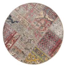 Patchwork - Persien/Iran Teppich Ø 100 Rund Braun/Dunkelrot Wolle, Persien/Iran Carpetvista