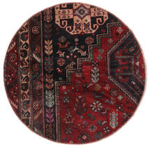 Colored Vintage - Persien/Iran Matto Ø 100 Pyöreä Musta/Tummanpunainen Villa, Persia/Iran Carpetvista
