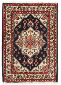 65X90 Alfombra Oriental Asadabad Negro/Rojo Oscuro (Lana, Persia/Irán) Carpetvista