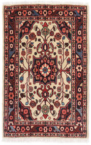 Asadabad Teppich 62X96 Schwarz/Dunkelrot Wolle, Persien/Iran Carpetvista