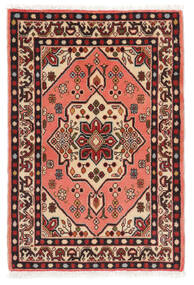 65X96 Tapete Oriental Asadabad Preto/Vermelho Escuro (Lã, Pérsia/Irão) Carpetvista