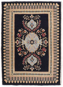  Persischer Keshan Teppich 68X94 Schwarz/Braun (Wolle, Persien/Iran)