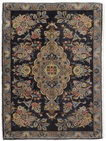  74X100 Medallion Small Keshan Fine Rug Wool, Carpetvista