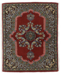  78X100 Keshan Fine Teppich Schwarz/Dunkelgelb Persien/Iran Carpetvista