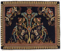 74X94 Medallion Small Keshan Fine Rug Wool, Carpetvista