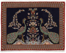  74X99 Medallion Small Keshan Fine Rug Wool, Carpetvista
