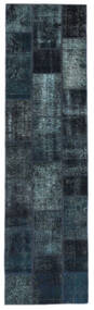 Persian Patchwork - Persien/Iran Rug 82X304 Runner
 Black/Dark Blue (Wool, Persia/Iran)
