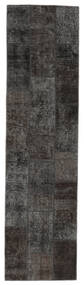  Patchwork - Persien/Iran 81X304 Vintage ペルシャ ウール 絨毯 ブラック/ダークグレー 小 Carpetvista
