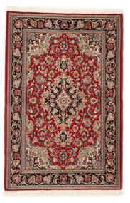  Orientalischer Ghom Kork/Seide Teppich 101X151 Dunkelrot/Braun Persien/Iran Carpetvista