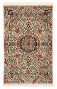 100X160 Qum Kork/Silk Rug Oriental Brown/Orange (Wool, Persia/Iran) Carpetvista