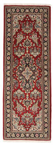  Persian Qum Kork/Silk Rug 73X204 Brown/Black Carpetvista