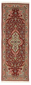  Persian Qum Kork/Silk Rug 71X200 Brown/Dark Red Carpetvista