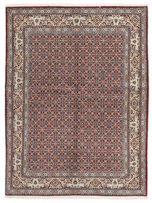  Persischer Moud Teppich 146X194 Braun/Dunkelrot (Wolle, Persien/Iran)