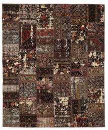  Patchwork - Persien/Iran 250X296 Vintage Perzsa Gyapjúszőnyeg Fekete/Barna Nagy Carpetvista