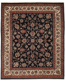 Tapis Sarough Fine 197X243 Noir/Rouge Foncé (Laine, Perse/Iran)