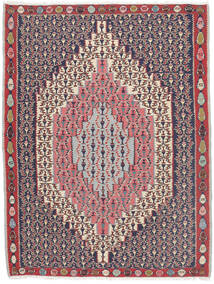  Kilim Senneh Fine Rug 120X156 Persian Wool Dark Red/Black Small Carpetvista
