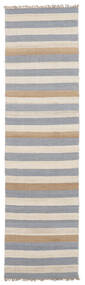 Blues Jute Indoor/Outdoor Rug 80X300 Small Blue Striped Runner