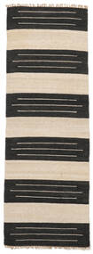  Indoor/Outdoor Rug 100X300 Striped Small Billie Jute - Black/Off White