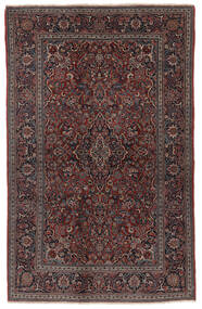  Persischer Keshan Fine Teppich 132X207 Schwarz/Dunkelrot Carpetvista