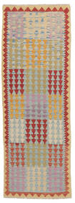 絨毯 キリム アフガン オールド スタイル 75X206 廊下 カーペット オレンジ/グリーン (ウール, アフガニスタン)