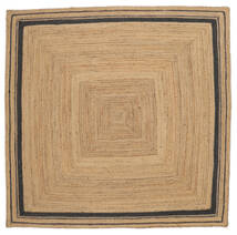  Indoor/Outdoor Rug 200X200 Ditte Jute Black Square