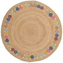  Indoor/Outdoor Rug Ø 200 Dottie Jute Multicolor Round