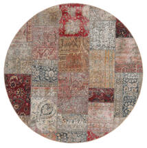  Patchwork - Persien/Iran Ø 200 Persian Wool Rug Brown/Dark Grey Carpetvista