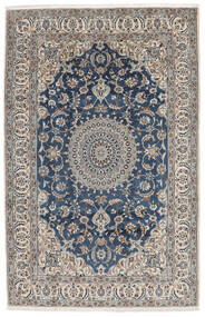 198X300 Nain Teppich Orientalischer Schwarz/Grau (Wolle, Persien/Iran) Carpetvista