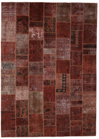 絨毯 Patchwork - Persien/Iran 256X357 ダークレッド/ブラック 大きな (ウール, ペルシャ/イラン)