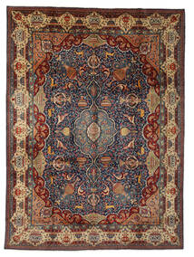  Orientalischer Kashmar Teppich 290X391 Schwarz/Braun Großer Wolle, Persien/Iran Carpetvista