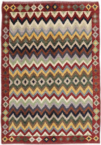絨毯 Moroccan Berber - Afghanistan 168X243 ダークレッド/ブラック (ウール, アフガニスタン)